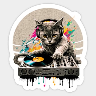 DJ Cool Kitty Sticker